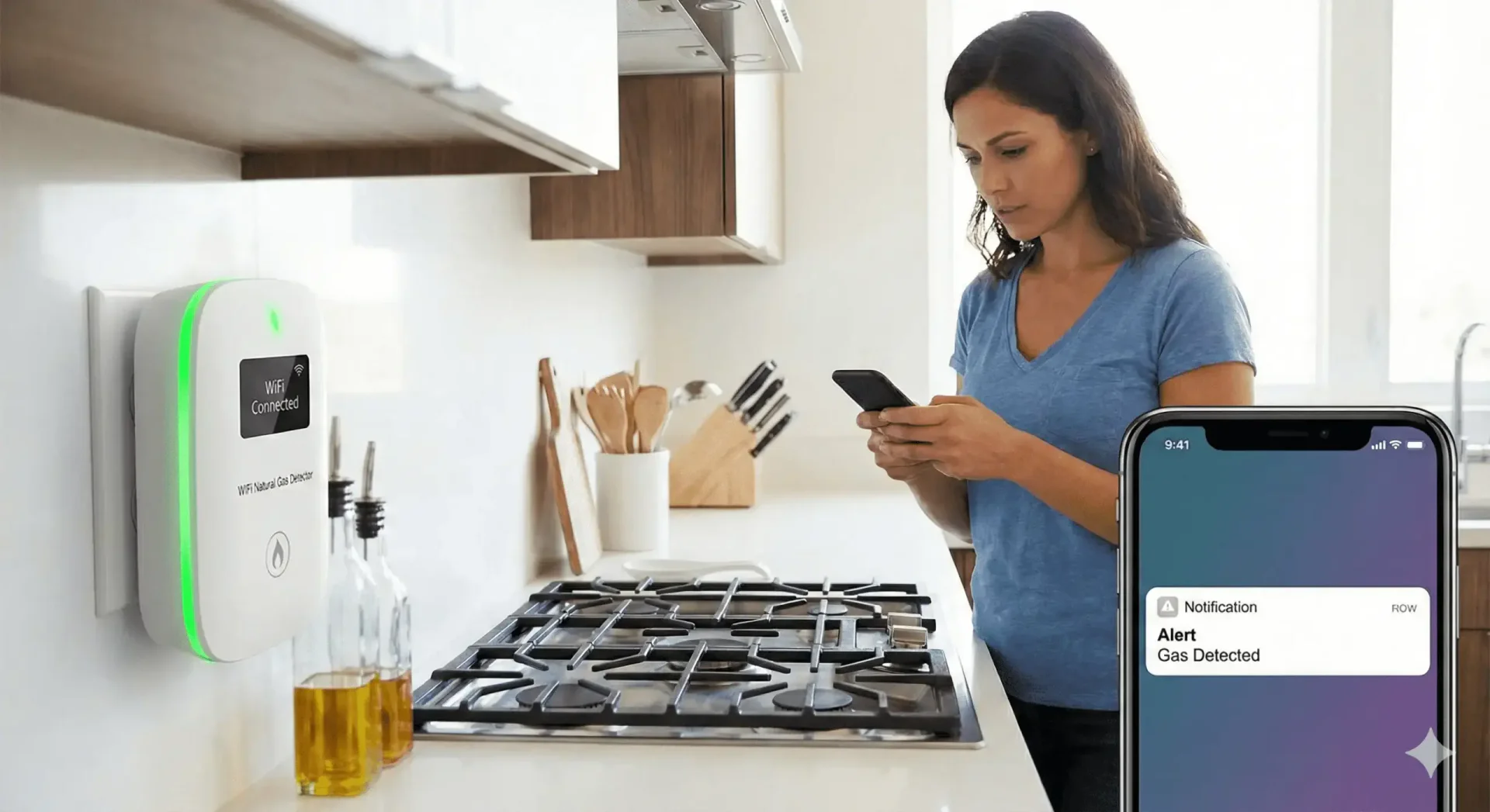 Family Actually Need one WiFi Natural Gas Detector with App Alerts