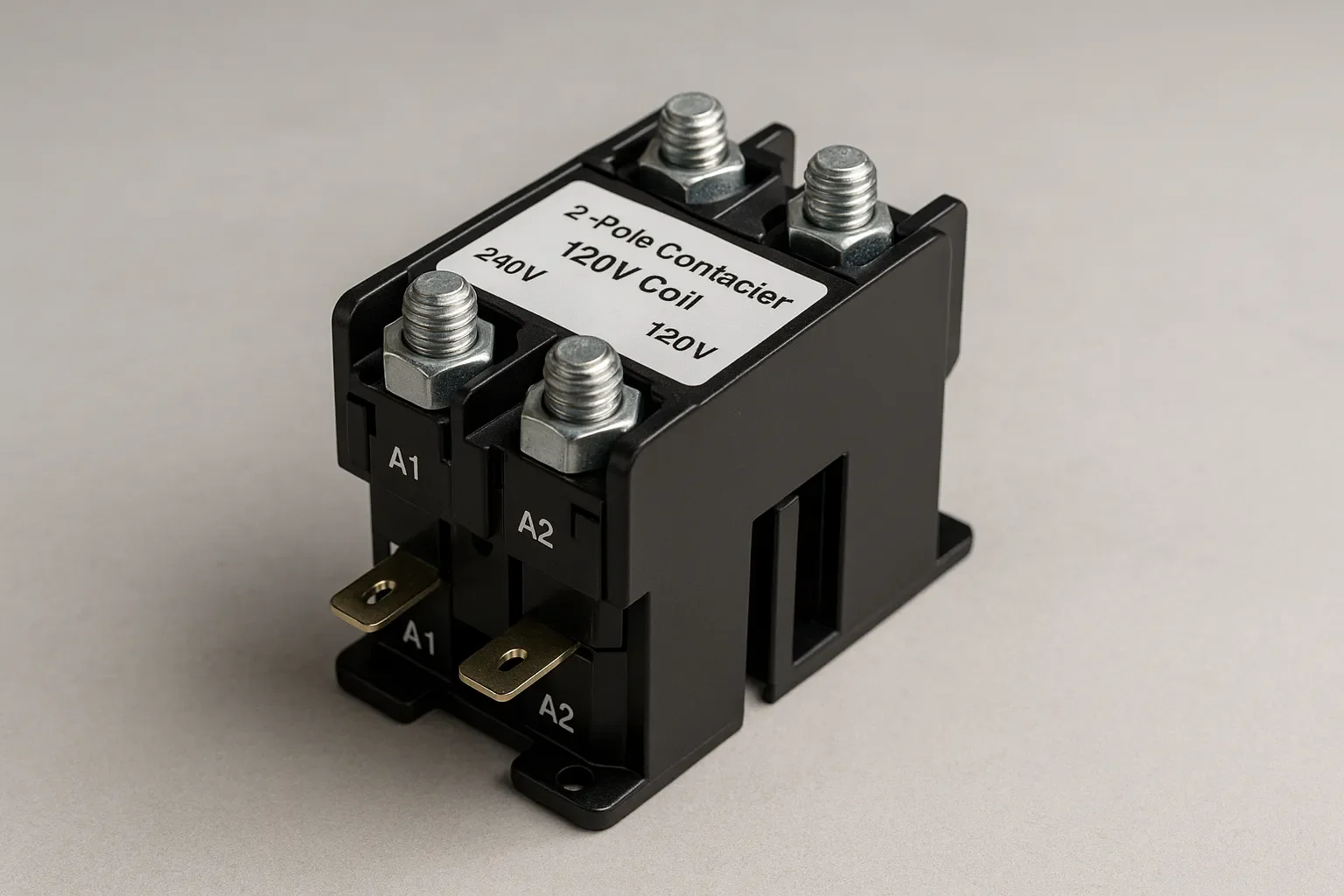 2 pole 120V contactor relay for baseboard heater thermostat setup