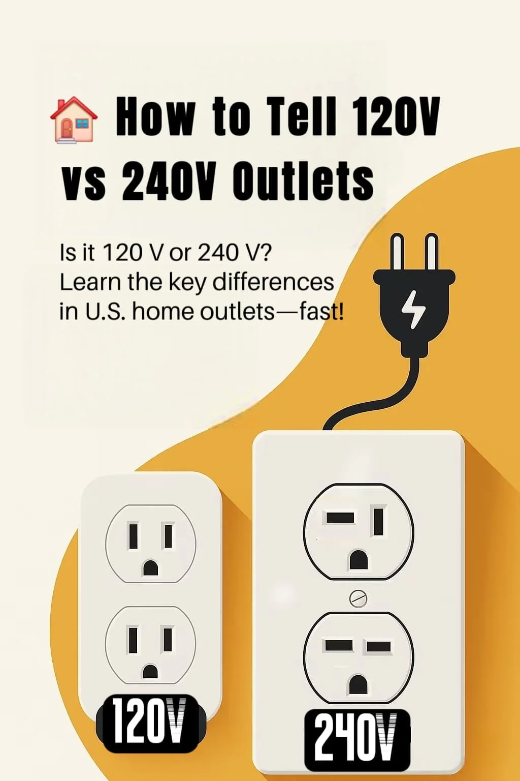 how to tell if an outlet is 120V or 240V