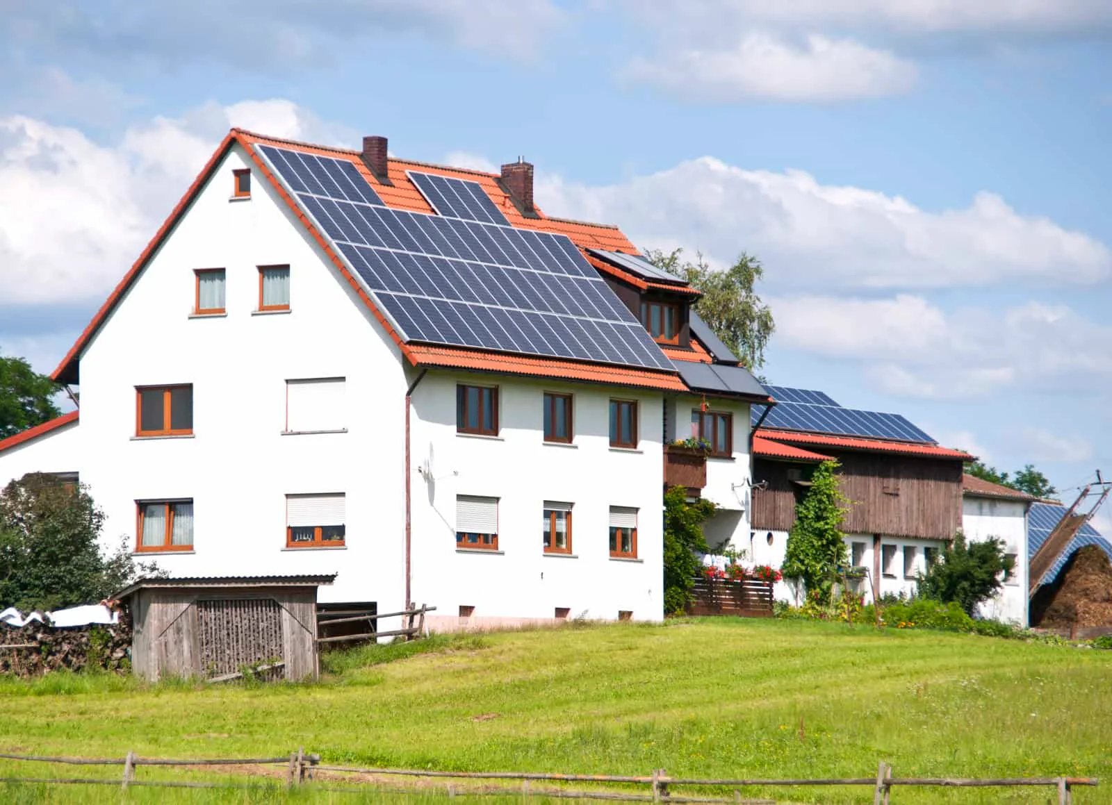 Homes with solar photovoltaic panels use energy monitors to understand the home's energy usage