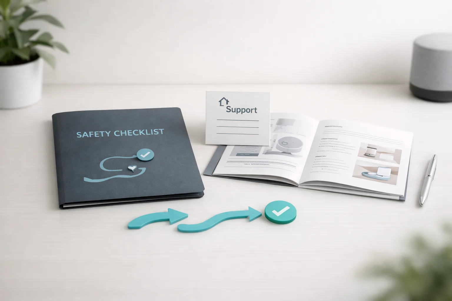 Safe support boundary visual without emergency service claims