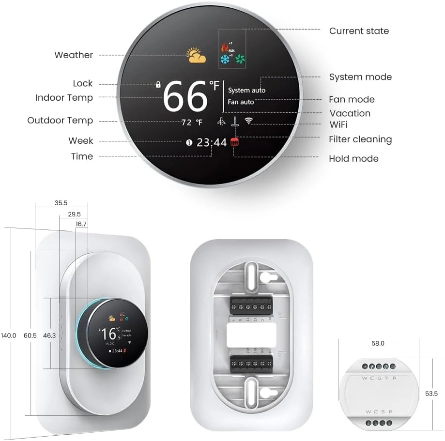 EcoNet-HP heat pump thermostat compatibility detail