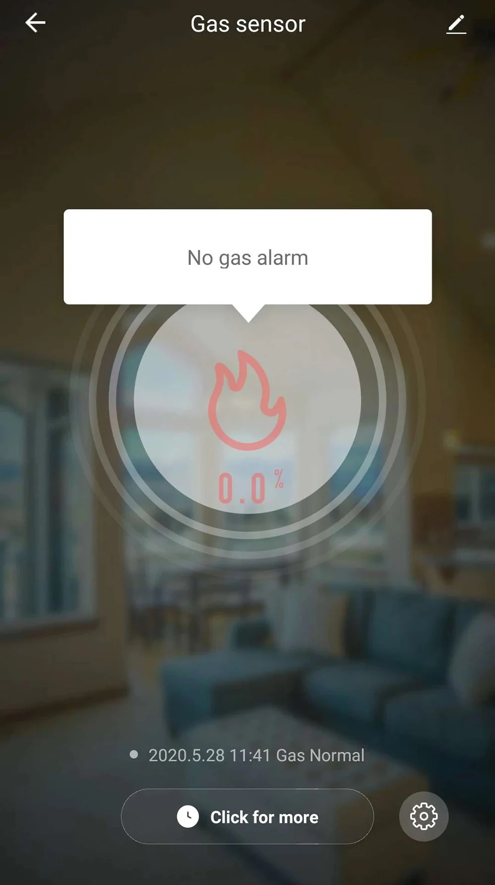 GasNet-S4 gas detector app screen