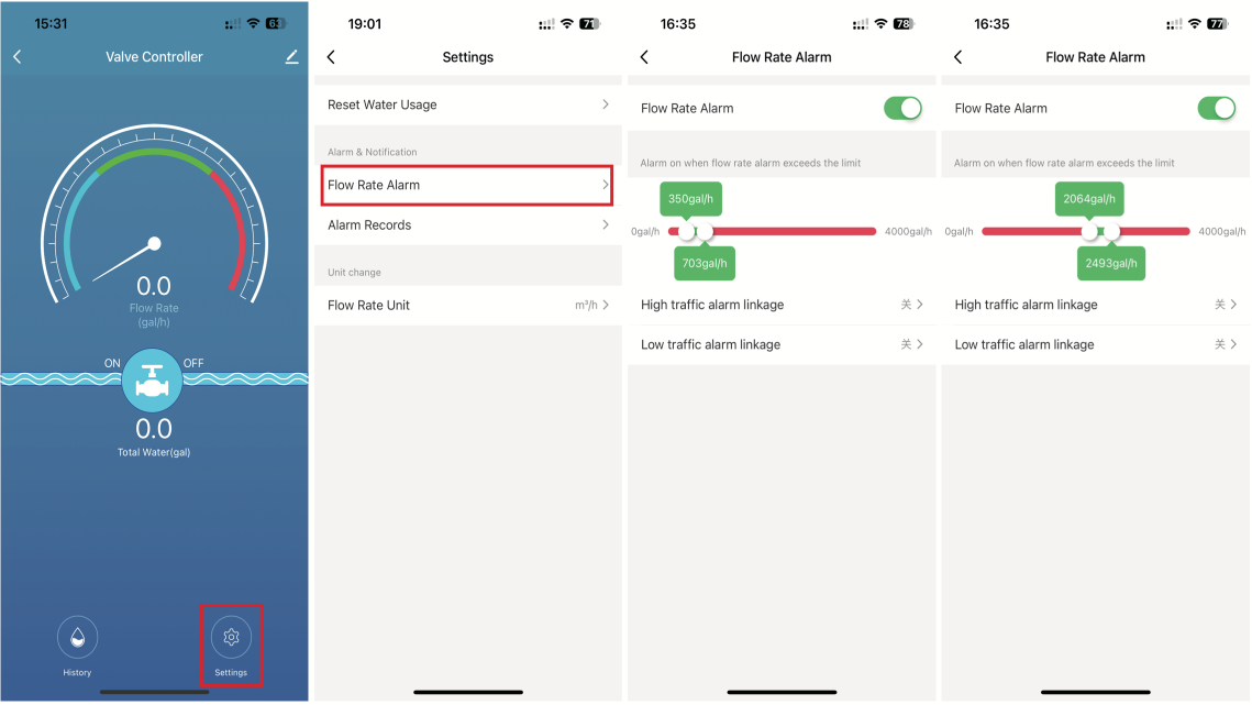 AquaNet-BD smart water protection kit app screen