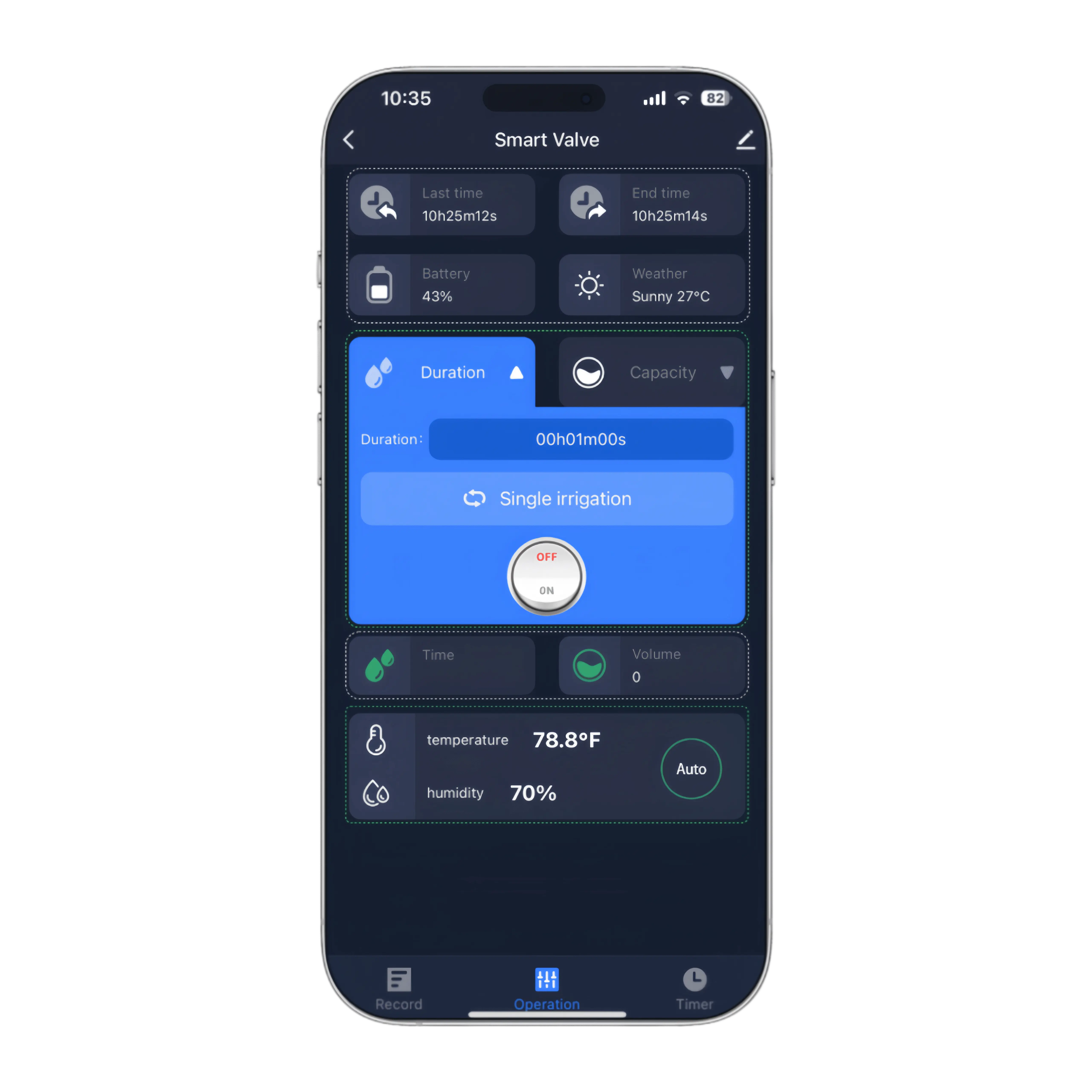 AquaNet-HT hose timer app screen