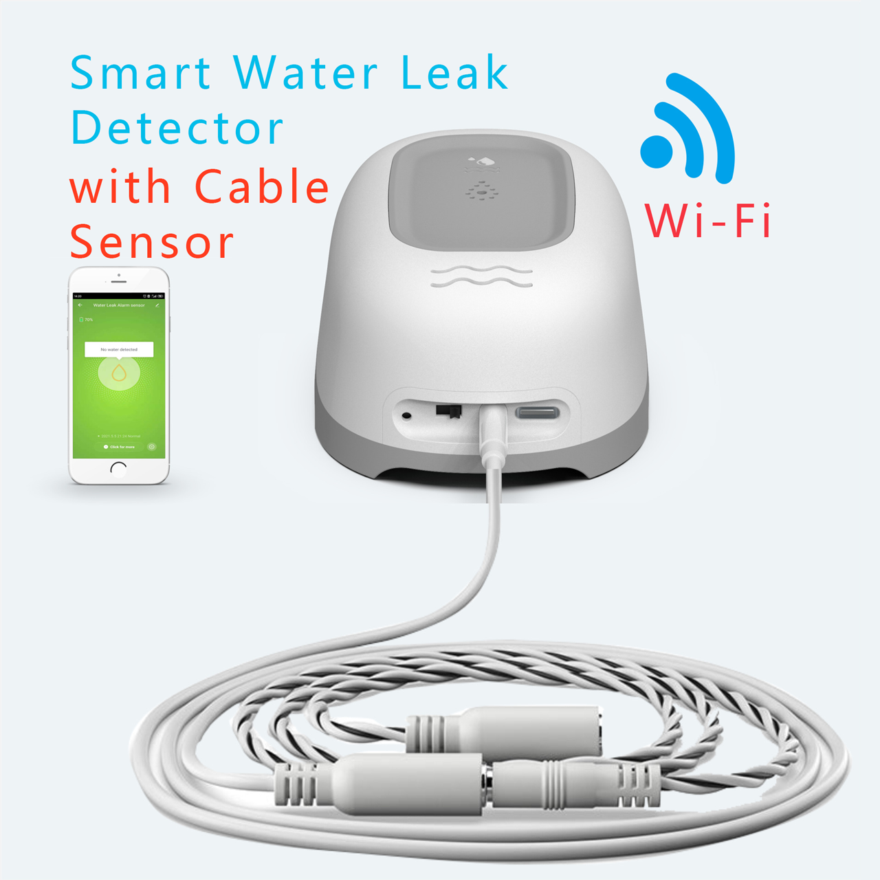 AquaNet-LD water leak detector feature visual