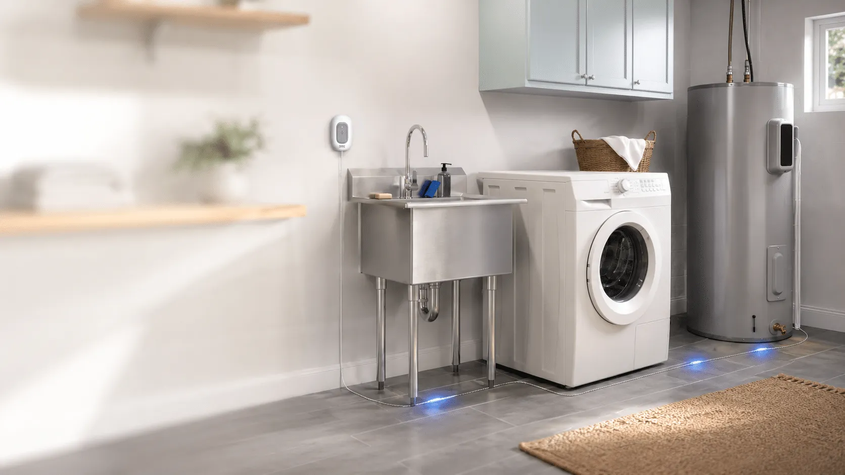 AquaNet-LD water leak detector product scene