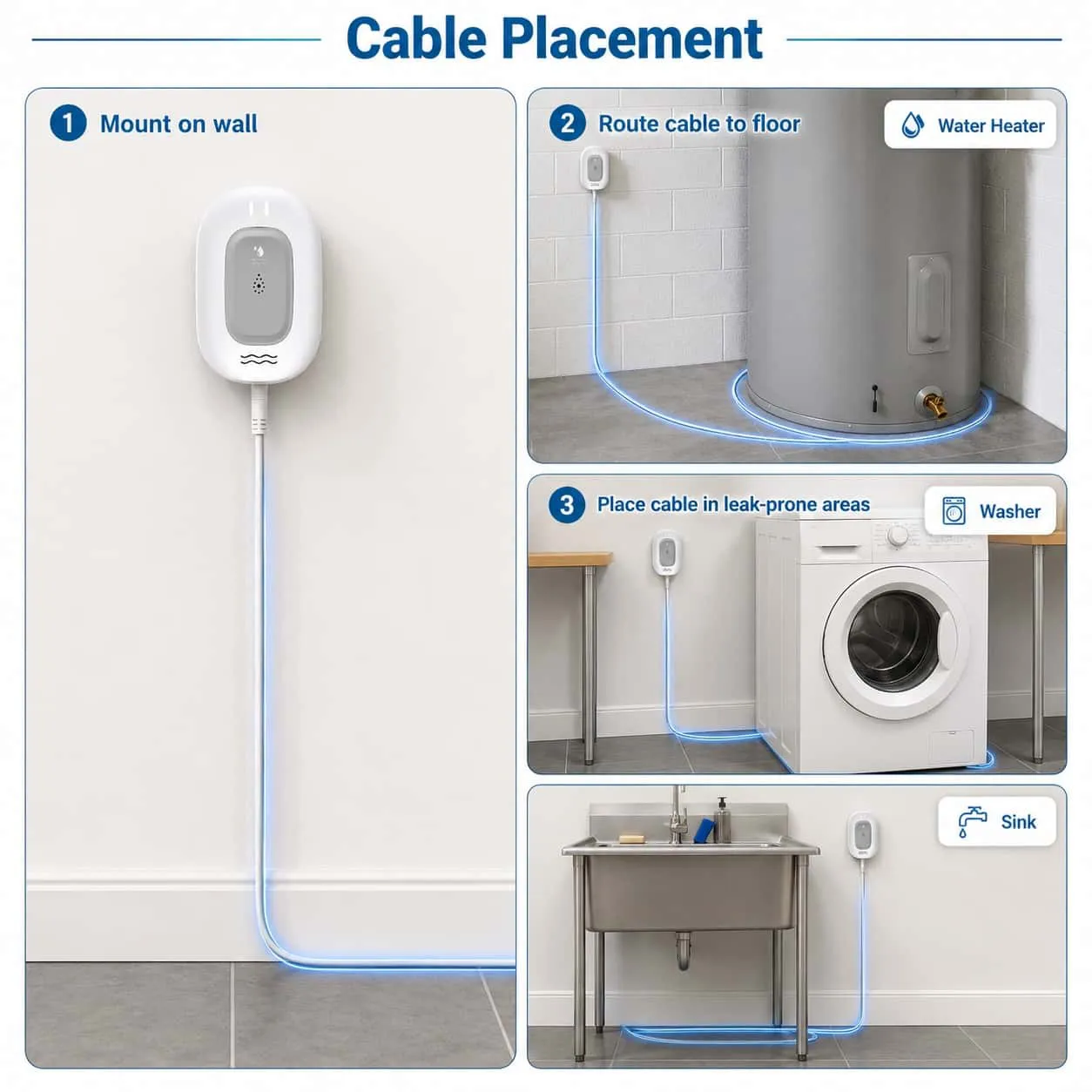 AquaNet-LD water leak detector fit check visual