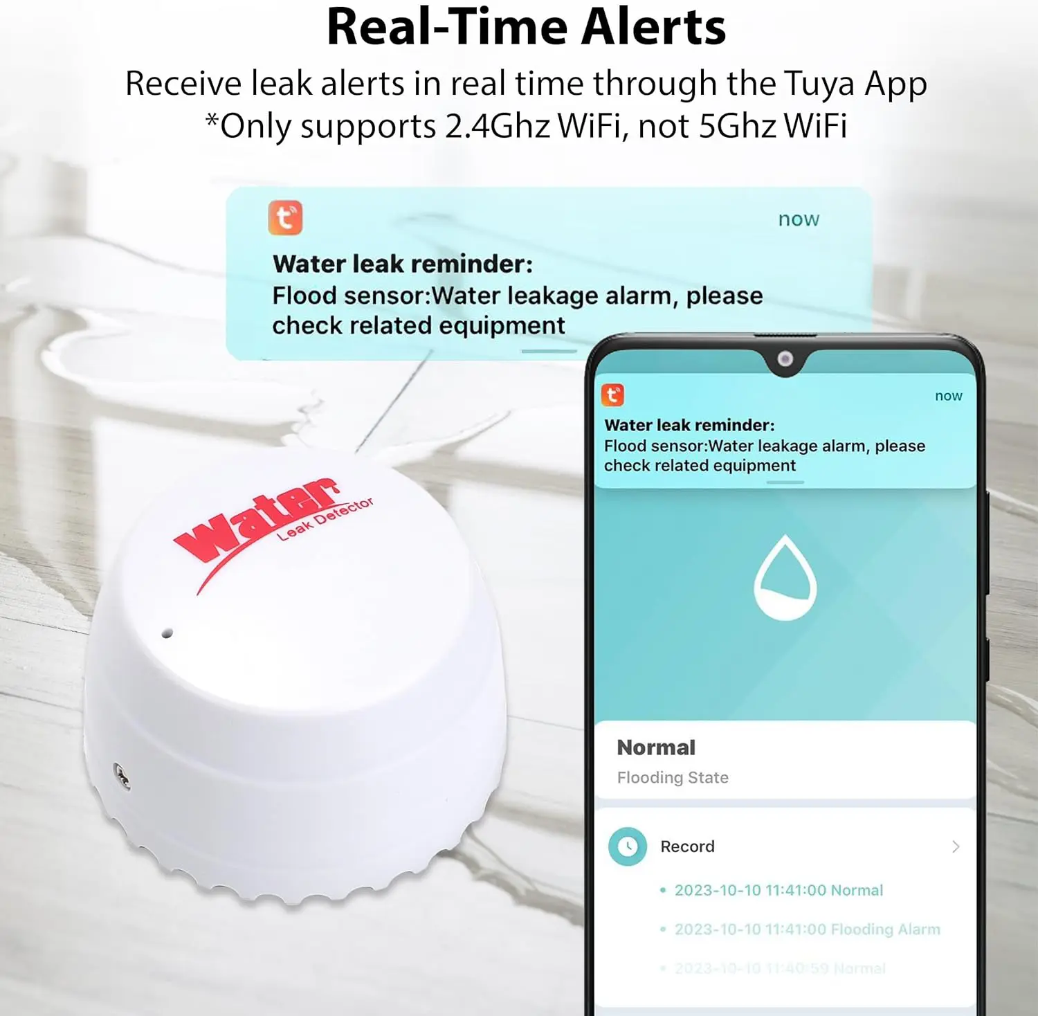 AquaNet-M water leak sensor feature visual