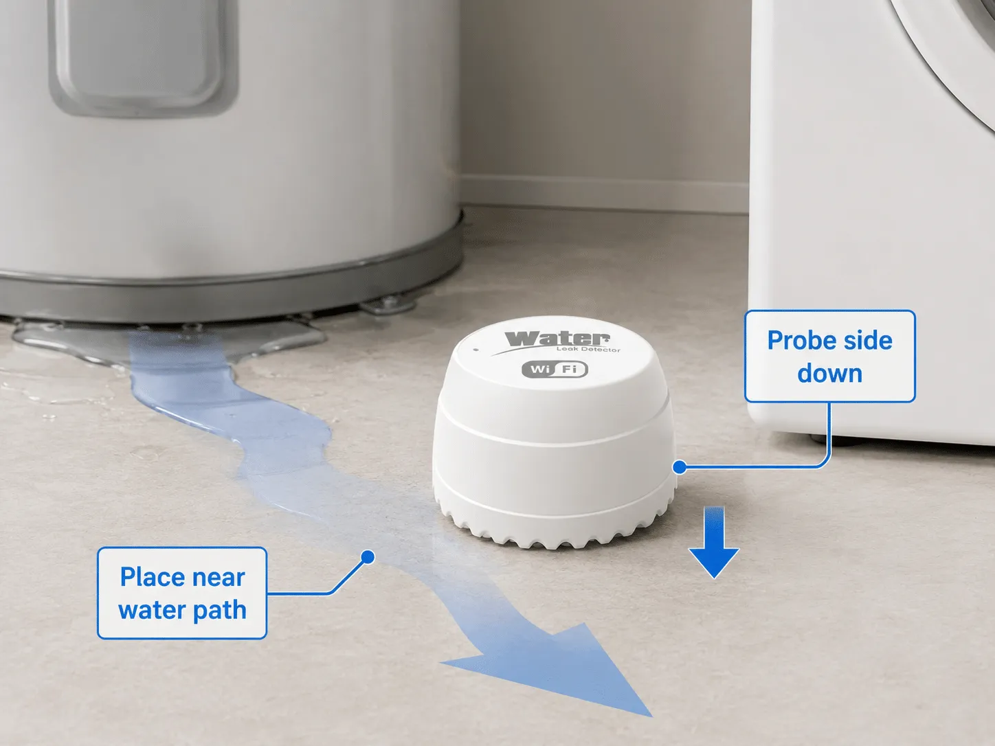 AquaNet-M water leak sensor fit check visual