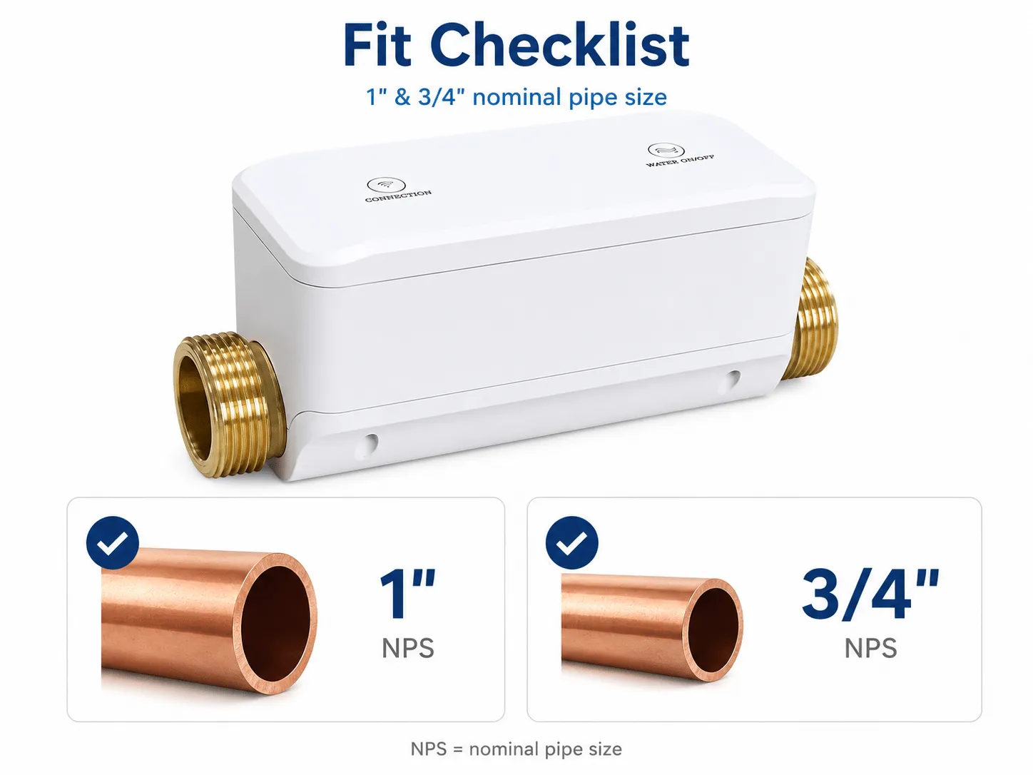 Water valve actuator clearance check in a dry compatibility context