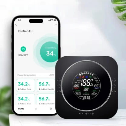 Smart Thermostat for Heat Pumps & HVAC: EcoNet-TU | WiFi-Enabled, Energy-Efficient, Dual Energy