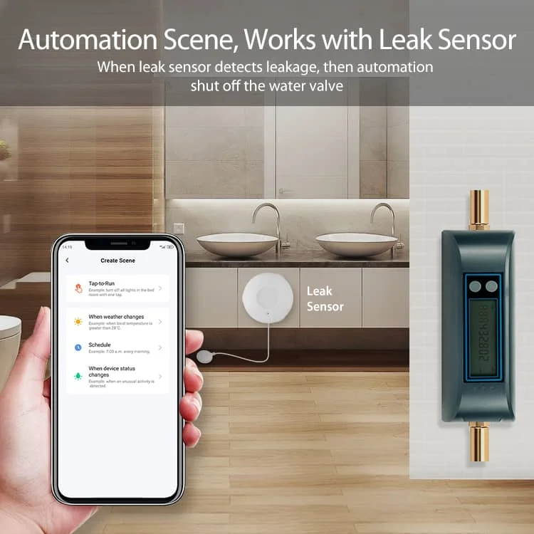 AquaNet-BD Smart Water Valve Automation Scene, Works with Smart Water Leak Detector, best smart water protection devices AquaNet-BD Smart Water Valve Automation Scene, Works with Smart Water Leak Detector, best smart water protection devices