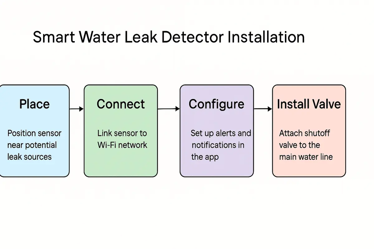 Best Smart Water Leak Detectors for 2025: Buyer’s Guide and Installation Tips 1 Smart Water Leak Detectorinstallation -