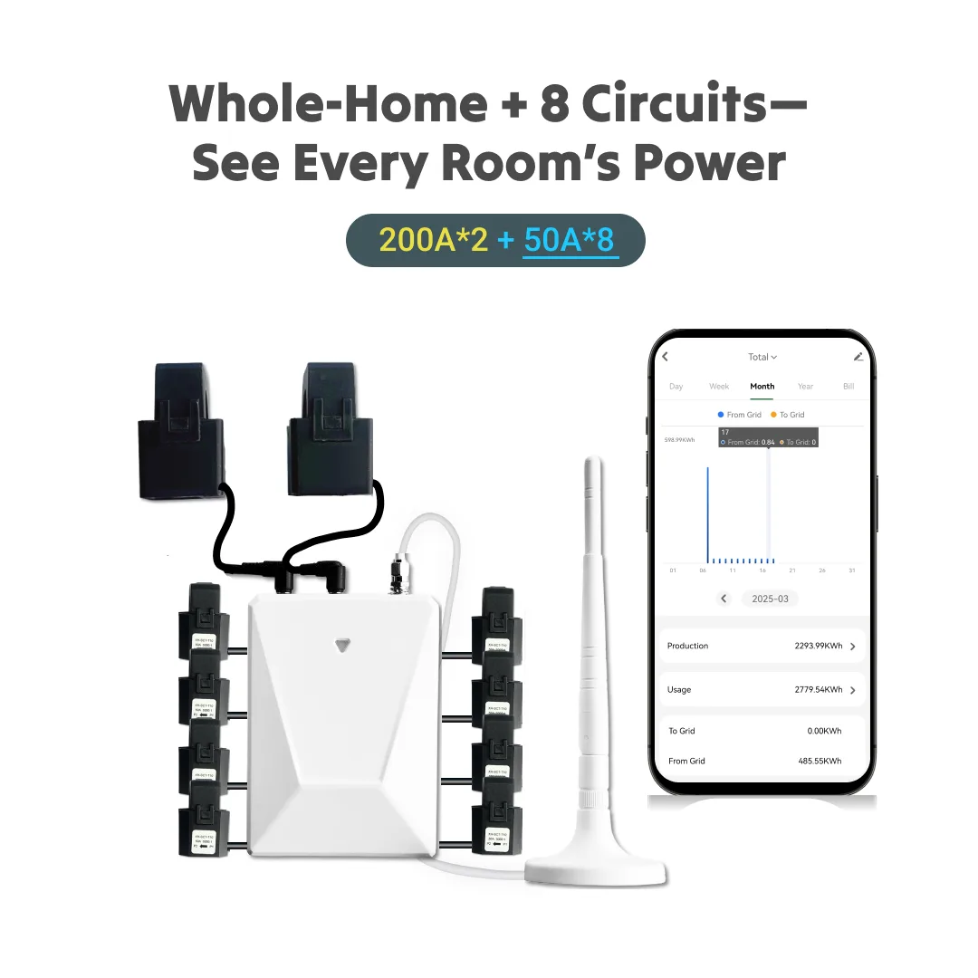WiFi Home Energy Monitor WattPanel-2X SKU2-2X+8