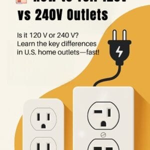 how to tell if an outlet is 120V or 240V