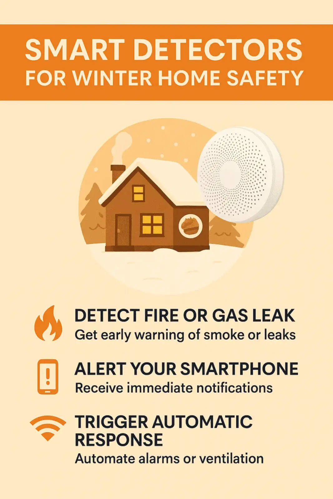 Winter Home fireplace safety tips Guide 2025: Prevent CO Leaks and Fireplace Hazards 2 SMART DETECTORS FOR WINTER HOME SAFETY -