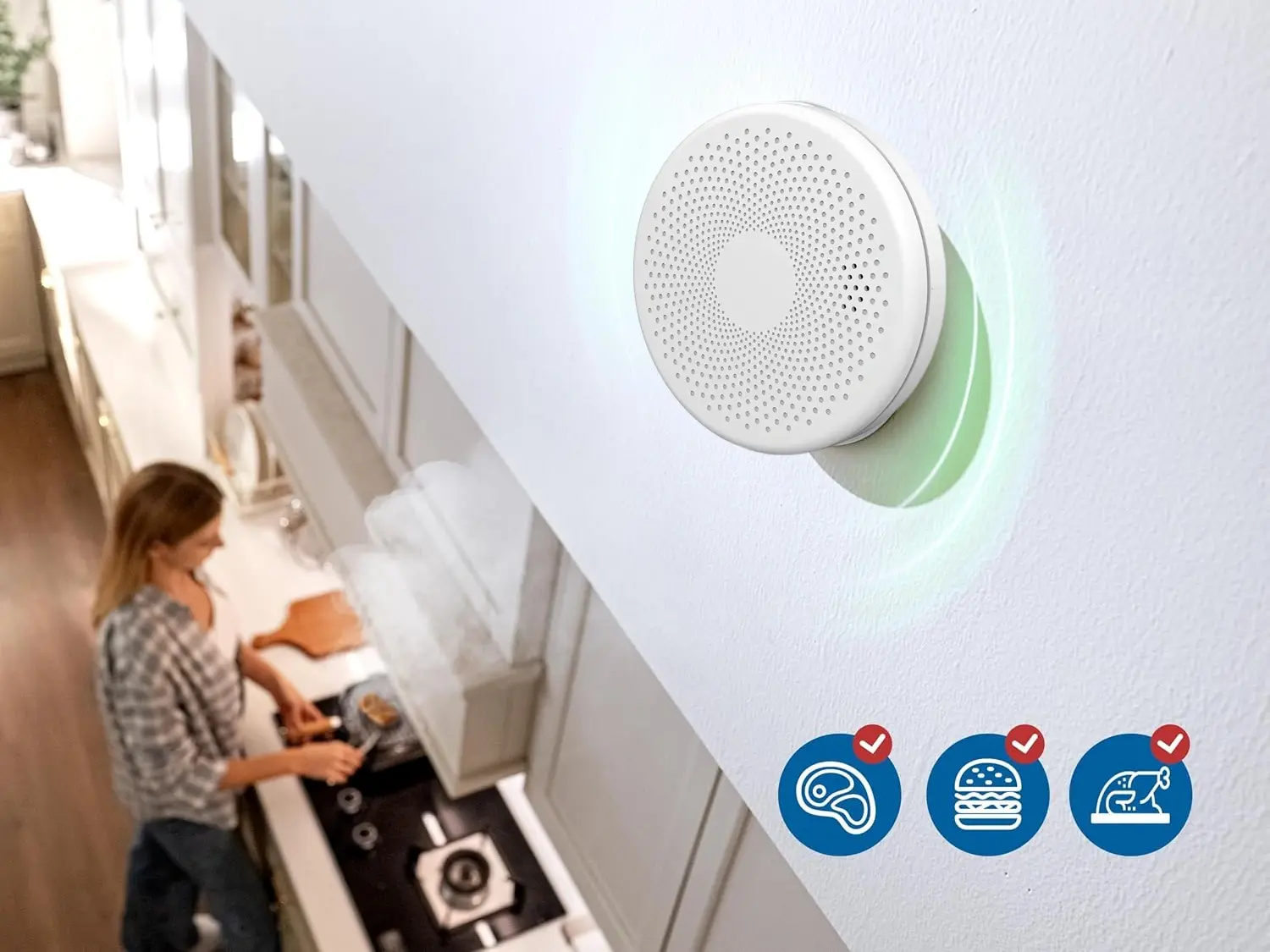 Smart smoke and gas detector fewer niusance alarms GasNet-CM