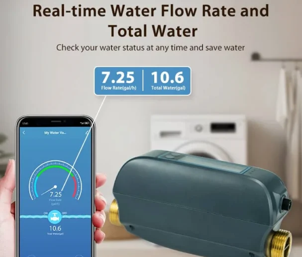 AquaNet-BD Smart Water Valve Real-time Water Flow Rate and Total Water