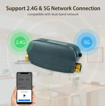 AquaNet-BD Smart Water Valve Support 2.4G & 5G Network Connection compatible with dual-band network