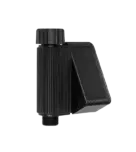 AquaNet-HT WiFi Hose Timer side view showing brass inlet and solar panel