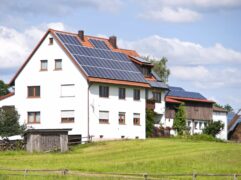 Homes with solar photovoltaic panels use energy monitors to understand the home's energy usage
