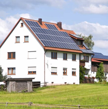 Homes with solar photovoltaic panels use energy monitors to understand the home's energy usage