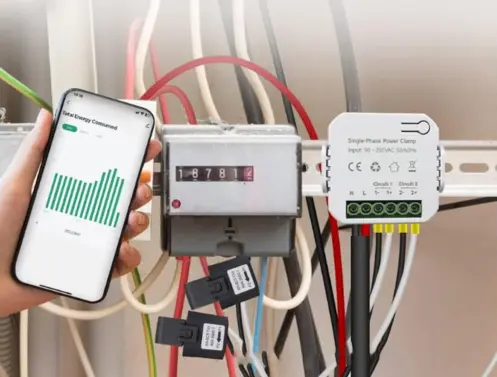 WiFi Smart Power Meter – Real-time Energy Monitoring with App WiFi Smart Power Meter installed for real-time home energy monitoring with app