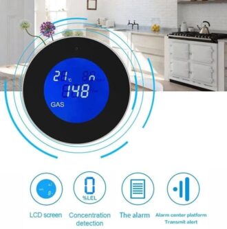 Full-Feature WiFi Natural Gas Detector with Smart Functions GasNet-S4 features: LCD screen, gas detection, audible alarm, remote platform alert