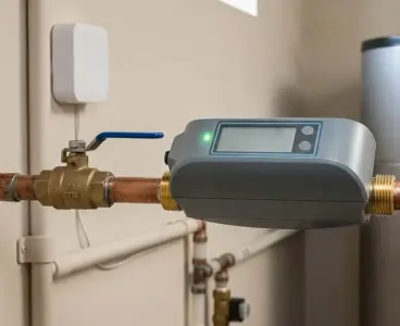Smart Water Valve with Leak Detector aquanet-bd install on home water pipe