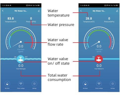smart water valve APP main interface smart water valve APP main interface
